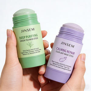 Mascarilla Facial en Barra de Berenjena y Té Verde de Marca Privada 40g, Hidratante, Limpiadora Profunda, Antioxidante, Cuidado Facial OEM - Product Image 1