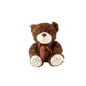 Ours en peluche confortable brun de 9 pouces pour NOËL/MARIAGE, impression numérique, MOQ 5/10 - Product Image 1