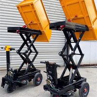 Mini-tricycle électrique hydraulique à benne basculante pour la manutention de matériaux sur chantier, équipement de levage et d'abaissement pour ascenseur