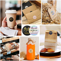 Rouleaux d'autocollants « Merci » pour les petites entreprises, pour soutenir mon entreprise, fournitures d'emballage, enveloppes, emballages cadeaux et artisanat