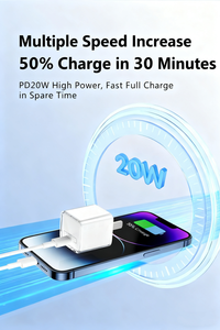 Cargador Portátil Colorido Tommox de <span class=keywords><strong>20w</strong></span>, Cargador Rápido USB-C con Tecnología GaN, <span class=keywords><strong>Adaptador</strong></span> de Carga Rápida PD para Teléfonos Inteligentes iPhone y Samsung, <span class=keywords><strong>Adaptador</strong></span> de <span class=keywords><strong>20w</strong></span> - Product Image 2