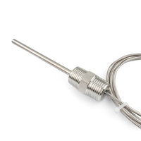 Clase a B 1/2npt 1/4npt 3/4npt BSP 3 cables PT100 RTD Sensores de temperatura de doble rosca con sensores de temperatura de doble rosca