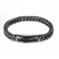 Bracelet en acier inoxydable plaqué or 14k 18k PVD tendance anti-ternissement, logo de marque personnalisé en gros, pour femmes et hommes