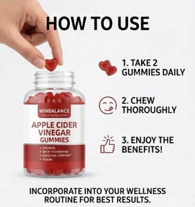 Gummies au vinaigre de cidre de pomme sans sucre, céto, à base de pectine, halal, végétalien, sans OGM, soutien à la perte de poids, oursons ACV - Product Image 4