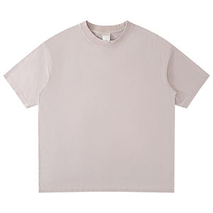 Camisetas de manga corta lavadas con ácido Camisetas lavadas en blanco de algodón 100% personalizadas para hombres - Product Image 1