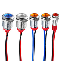 Luces de Advertencia LED de 12V para el Tablero del Automóvil, Lámpara Indicadora de Señal de Advertencia para Automóviles, Camiones, SUV y Vehículos