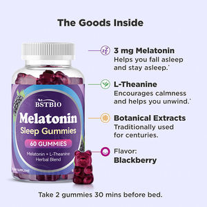 Bstbio Private Label Natuurlijke Supplementen 3 Mg 60Gummies/Fles Melatonine Slaap Gummies - Product Image 5