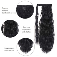 Extensions de cheveux sans couture en fibre haute température, effet vague d'eau, pour queue de cheval, pour femmes, style européen et américain, pour le commerce extérieur
