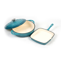 Ensemble de casseroles en fonte de haute qualité Life Smile, antiadhésives, avec double fond pour la cuisine à domicile