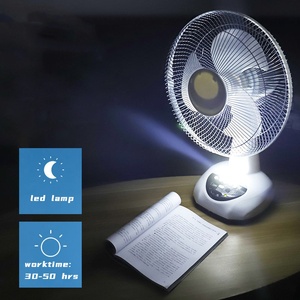 Blades Cell Recharaeable Power Solar Energy With LED Table Solar Rechargeable Fan AC 12 Inch 3 10W Table Fan - Product Image 4