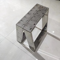 Pieds de table modernes en acier inoxydable et fer, style simple et oblique, pour table basse, quincaillerie de mobilier, supports en métal pour panneaux de bois