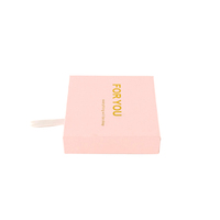 Boîtes en papier rose personnalisées de marque estampillées en or pour bijoux, ongles, conception de tiroir d'emballage, conçues pour votre propre emballage unique