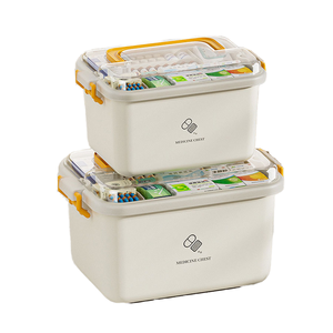 Large Capacity Multi-Layer Household Portable Medicine Box Modern Design Small Aid Kit Made of <b>Plastic</b> - Product Image 2