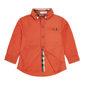 High Quality <strong>Boys</strong> <strong>Clothing</strong> 100%Cotton Long Sleeve Kids Casual Woven Shirts Solid <strong>Boys</strong> Blouse - Product Image 2