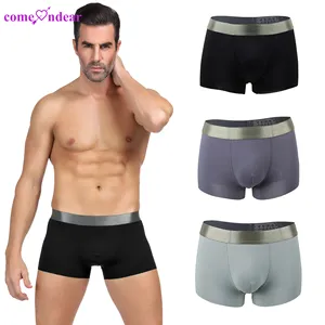 Cuecas e boxers masculinos, multicoloridos, de tamanho grande, sem costura, com alta elasticidade, preto, calção masculina