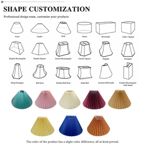 Retro Trọng lượng nhẹ vải xếp li chụp đèn hiện đại tối giản đầu giường phòng ngủ trang trí ánh sáng mặt dây chuyền bao gồm - Product Image 5