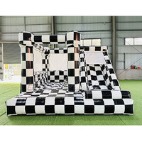 Château gonflable commercial 15x15 pieds avec piscine à balles