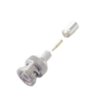 Connecteur coaxial BNC mâle étanche à sertir pour câble LMR240, prix usine, pour antenne CCTV et câble électrique RF