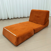 Nouveau style moderne, canapé-lit pliant pour salon, fauteuil individuel en tissu éponge haute densité, type tatami