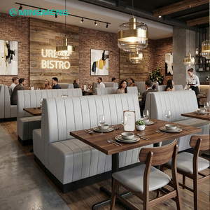ที่นั่งบูธร้านอาหารสไตล์อินดัสเทรียลสำหรับร้านอาหารแบบสบายๆ พร้อมโต๊ะและเก้าอี้สำหรับร้านอาหาร - Product Image 1