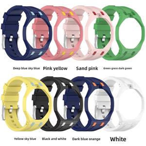 Correa de Silicona Qingfeng Compatible con <span class=keywords><strong>Audemars</strong></span> <span class=keywords><strong>Piguet</strong></span> Swatch, Correa de Reloj de Bolsillo de Marca Compartida AP Royal Pop para Hombre y Mujer - Product Image 1