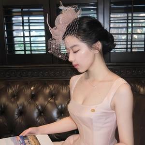 <span class=keywords><strong>Chapeau</strong></span> fascinateur <span class=keywords><strong>et</strong></span> cage à oiseaux de style bohème britannique <span class=keywords><strong>pour</strong></span> cérémonie de <span class=keywords><strong>mariage</strong></span> civile, automne, Noël, église, mariée - Product Image 2