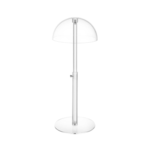 Présentoirs en acrylique transparents en forme de demi-sphère pour chapeaux et perruques, idéaux pour les vitrines de magasins de vêtements et de salons de coiffure - Product Image 1