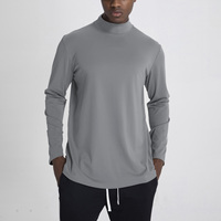 T-shirts de sport pour hommes grande taille personnalisés de haute qualité, à manches longues, séchage rapide, extensibles dans les quatre sens, pour la gym et le fitness, collection automne-hiver