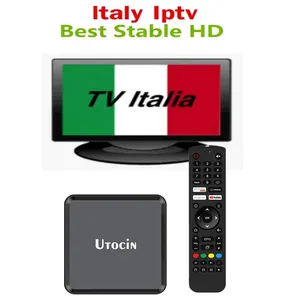 イタリアIPTVサブスクリプション1年間Utocin NEO Android 11 2GB 16GBデュアルWifiサポート4Kビデオデコード将来のテレビオンラインスマートiptvボックス