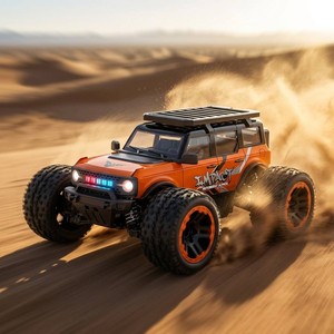 <span class=keywords><strong>Voiture</strong></span> RC 4x4 à grande vitesse à l'échelle 1:20, 40 km/h, moteur à balais, télécommande 2,4 GHz, camion tout-terrain, éclairage LED, étanche - Product Image 2