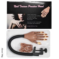 Modèle d'entraînement professionnel réglable en plastique pour la pratique du nail art, main solide avec faux ongles pour la formation en manucure, fournitures pour ongles