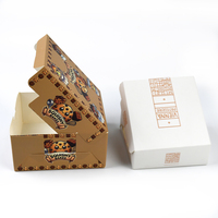 Boîte à biscuits en papier kraft de qualité alimentaire, taille et couleur personnalisées, écologique, emballage pour mini-gâteaux de boulangerie, boîte d'expédition en papier avec logo personnalisé