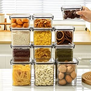 Juego <span class=keywords><strong>de</strong></span> Recipientes <span class=keywords><strong>de</strong></span> Almacenamiento <span class=keywords><strong>de</strong></span> Plástico PET Transparente <span class=keywords><strong>de</strong></span> Grado Alimenticio para Cocina, Frascos Herméticos a Prueba <span class=keywords><strong>de</strong></span> Humedad para Café, Té, <span class=keywords><strong>Cereales</strong></span> y Alimentos Secos - Product Image 5