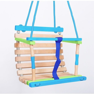 Ensemble balançoire jouet en bois intérieur/extérieur pour bébés et tout-petits balançoire suspendue - Product Image 4