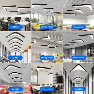 Lámparas Colgantes LED Comerciales de Acero Inoxidable con Control Táctil, Diseños Únicos, Forma de Flecha de Cola de Golondrina, para Gimnasios y Salas de Juegos - Product Image 4