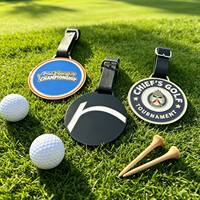Tag Tas Golf Berkualitas Tinggi dan Kokoh dengan Lapisan Anti Karat, Tag Persegi untuk Tas Golf