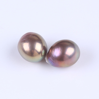 Perles de culture d'eau douce Edison rondes de 11-12 mm, couleurs métalliques naturelles, pour la fabrication de bijoux, vente en gros, MOQ 10 pièces