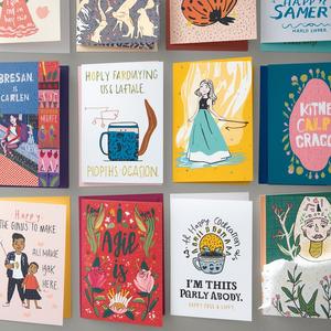 定制哑光艺术纸名片完美装订硬封面，数码印刷设计，用于珠宝问候 - Product Image 3