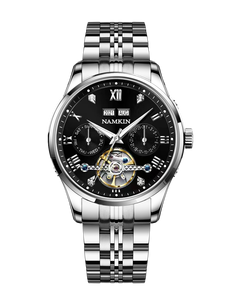 1Customized Luxury Stainless Steel Miyota <b>Automatic</b> Mechanical Water Resistant Chronograph Men's <b>Watch</b> Pointer Dial 20mm Band - Product Image 4