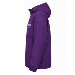 Blouson bomber léger à capuche zippé en toile pour homme, style universitaire d'équipe de football américain - Product Image 2