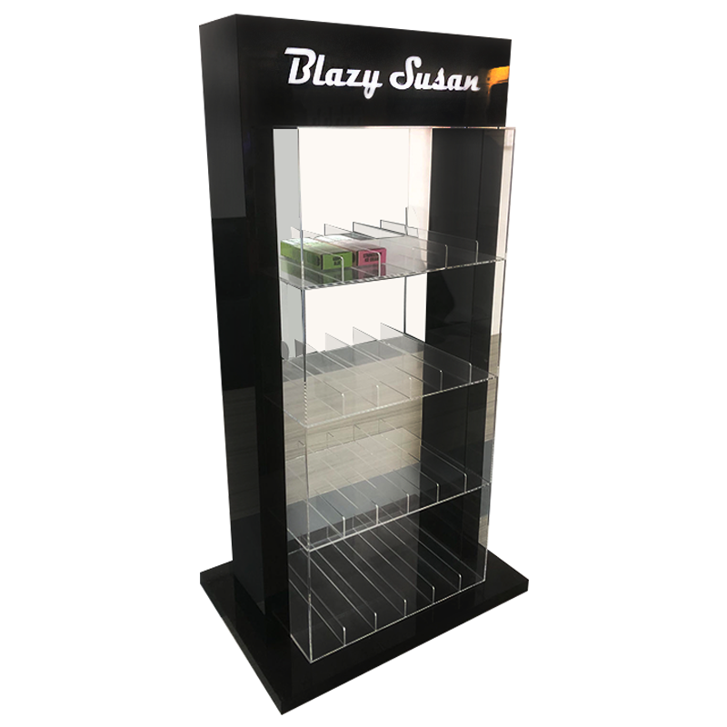 Lightup Heavy Duty Metallic Supermarket Cigarette Display Rack with LED for Retail Shops and Shopping Malls — view 2
