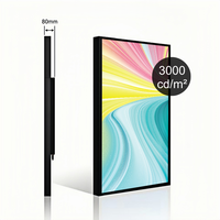 Écran LCD 55'' Affichage numérique Moniteur TV 3000cd Haute luminosité Fenêtre orientée vers le magasin de détail Centre commercial Publicité Suspension au plafond