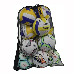 Basketball Mesh Bag Large Capacity Swimming Gears Gym Football Volleyball Soccer Bag Mesh Drawstring Backpack