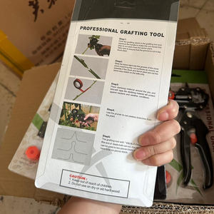 K166-2 उद्यान ग्राफ्टिंग उपकरण संयंत्र शाखा ट्विग बेल फल पेड़ काटने कैंची चीयर प्रूनर किट ग्रेटिंग टेप के साथ - Product Image 4