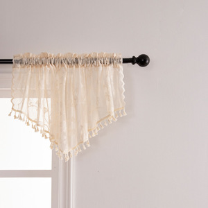 2025 nouveau produit <span class=keywords><strong>rideau</strong></span> accessoires maison décorative <span class=keywords><strong>triangulaire</strong></span> Vintage motif 100% Polyester fenêtre rideaux - Product Image 5