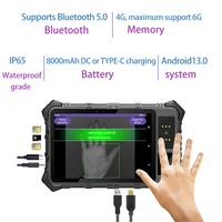 Tableta Industrial Android Tendcent de 8 Pulgadas con Reconocimiento de Venas de la Palma de la Mano, Resistente al Agua, Lector Biométrico RFID, Alimentada por Batería, Modelo F819