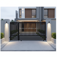 Portail coulissant automatique galvanisé à chaud de luxe, design moderne pour entrée principale de villas et hôtels