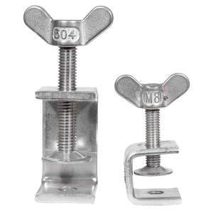 Nindejin 304-314LHJ 304 Stainless Steel Heavy Duty U-Shaped <b>C</b> <b>Clamp</b> 16-122mm Adjustable Thumb Bolt Plain for Woodworking - Product Image 1