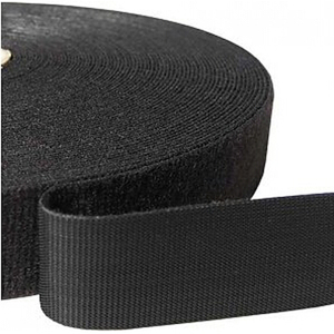 Crochet et boucle Double latéraux réutilisables de bande magique noire et blanche de 1cm - Product Image 2