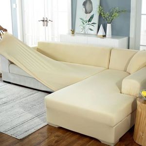 <span class=keywords><strong>Copridivano</strong></span> Elasticizzato a Tinta Unita Avvolgente Estensibile <span class=keywords><strong>per</strong></span> <span class=keywords><strong>Divano</strong></span> a 3 Posti con Chaise Longue <span class=keywords><strong>Angolare</strong></span> - Product Image 2